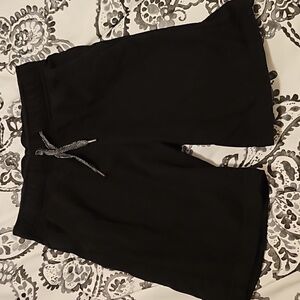 Black Drawstring Kids Shorts